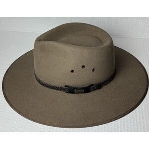 Akubra Tablelands Size 56 Sorrel Tan Imperial Quality Pure Fur Felt Rancher EUC